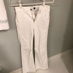 J. crew wide leg trouser jeans in white